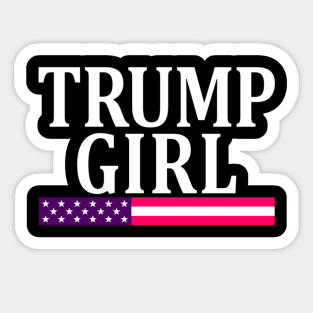 Cute Vintage Vote Trump Girl Republican US Flag Sticker